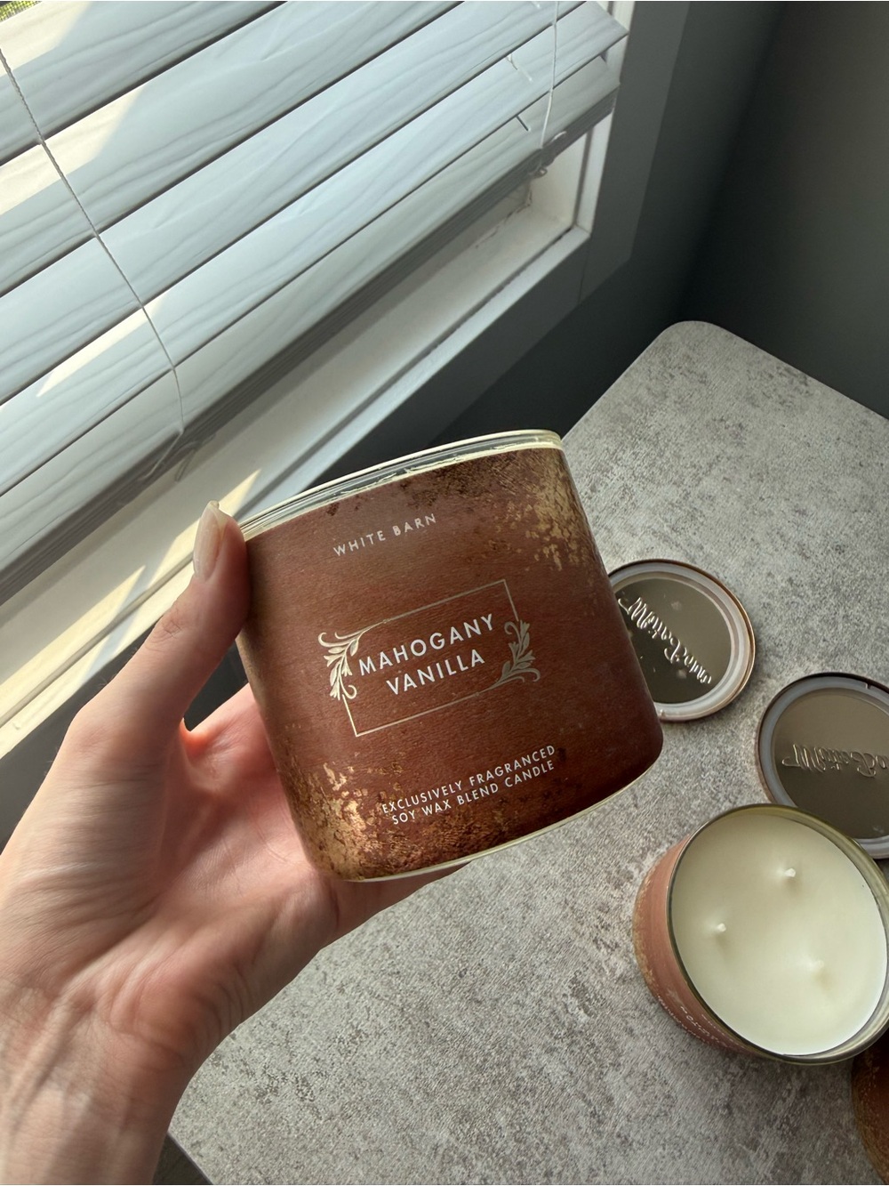 Bath & Body Works Copper Metallic Mahogany Vanilla Jar Candles (Set of 4) - Picture 3 of 3